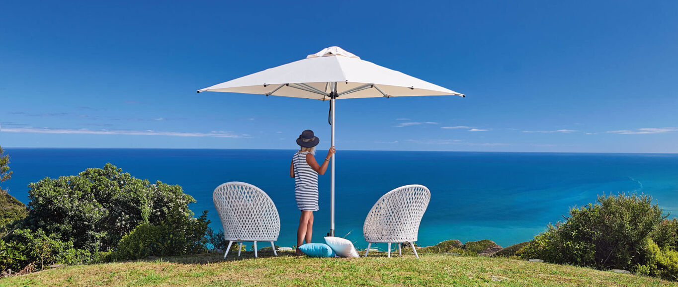 White Square Outdoor Umbrella